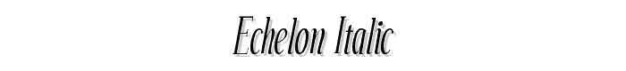 Echelon Italic font